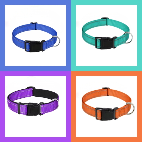 Reflective Pet Collars - Multiple Colors & Sizes Available - Picture 1 of 16